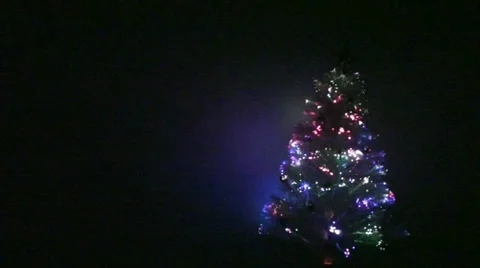 Glowing White Christmas Tree - C - 1920x1080 - 1 minute loop Stock Footage 33311246