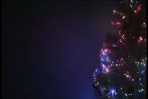 Glowing White Christmas Tree - D - 720x480 - 1 minute loop Stock Footage 33299725