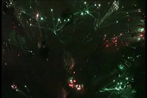 Glowing White Christmas Tree - H - 720x480 - 1 minute loop Stock Footage 33303499
