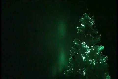 Glowing White Christmas Tree - J - 720x480 - 1 minute loop Stock Footage 33303925