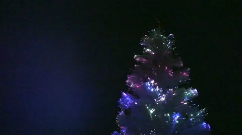 Glowing White Christmas Tree - P - 1920x1080 - 1 minute loop Stock Footage 33320340