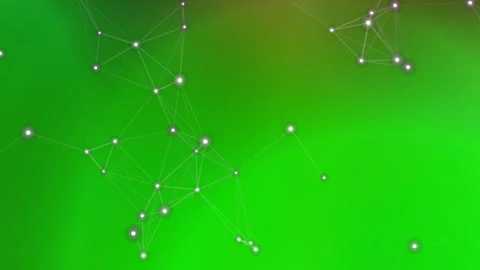Glowing white dots connected by fine, light grey lines Video stock 331646614