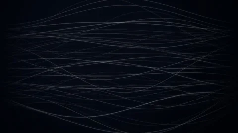 Glowing white fiber optic lines undulate in a seamless loop Stock Footage 340957405