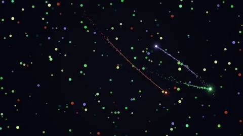 Glowing White Floating Particles and Bokeh on Black Background Stock Footage 331549258