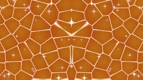 Glowing white geometric pattern on an orange background 스톡 동영상 331646718