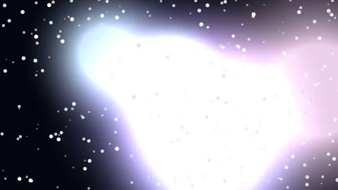 Glowing white heart shape with falling white dots on dark background Stock Footage 331646728