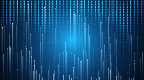 Glowing White Laser Rays or Beams with Bokeh Blue Orb Shapes Stock Footage 60402490