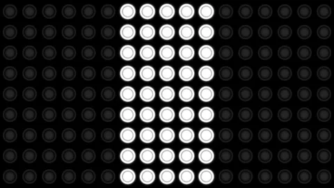 Glowing white LED light panel seamless loop animation turning on horizontally. Stock Footage 337909510