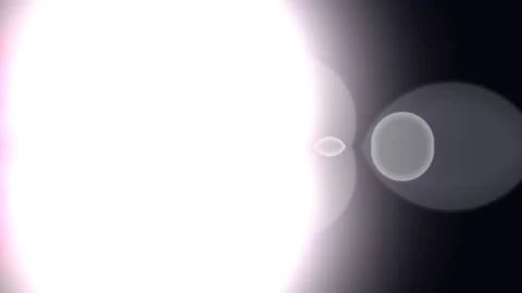 Glowing white light with bokeh circles over a dark gradient Stock-Footage 331646890