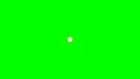 A glowing white light orb with swirling particle trails on green background Stock Footage 340266598