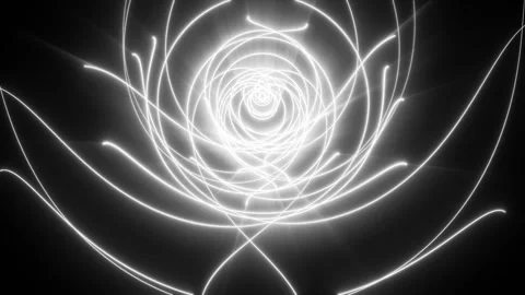 Glowing White Lines Stock Footage 281678862