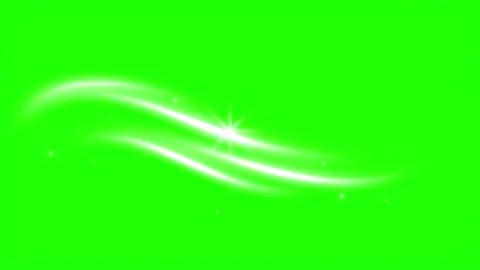 Glowing White Magic Trail on Green Screen Background Stock Footage 327315826
