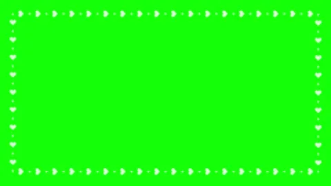 Glowing White Marquee Border Frame Loop on Green Screen Видео 337581878