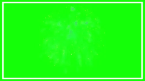 Glowing White Neon Border Frame with Soft Smoke on Green Screen Video stock 337634236