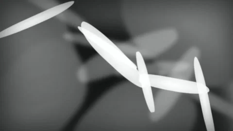 Glowing white oval shapes drift in a seamless loop Stock Footage 342949207