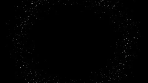 Glowing white particle ring rotating in a circle against a solid black Stock Footage 346208905