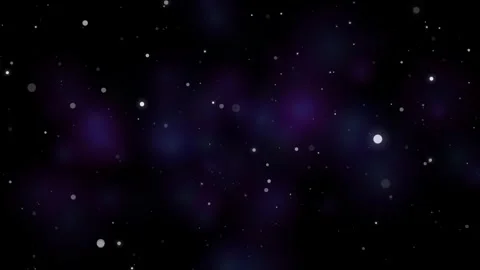 Glowing White Particles Drifting Dark Cosmic Nebula Motion Background Stock Footage 345513091