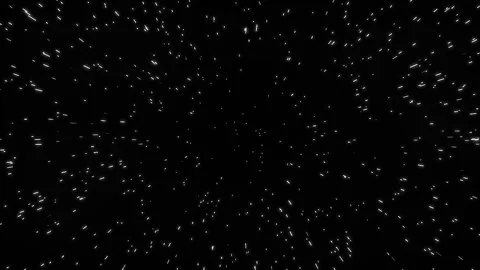 Glowing white particles floating in black background Stock Footage 313441948