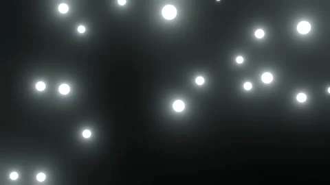 Glowing White Particles Moving Slowly Like Fireflies in Dark Space, Soft Bo.. Stock Footage 326165381