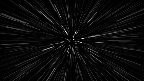 Glowing White Rays In Galaxy Animation. Speed of Light. Space Travel Concept. Stock Footage 201295540