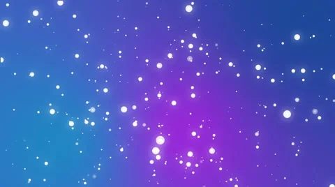 Glowing white snowflakes falling down against a purple blue background Stock Footage 68509723