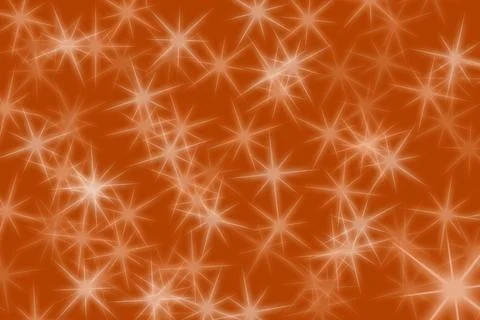 Glowing White Sparkle Pattern on Orange Stock Illustration