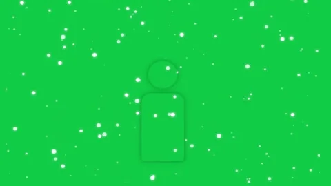 Glowing white sparkling dust particles drifting around a central user profi.. Stock Footage 343507699