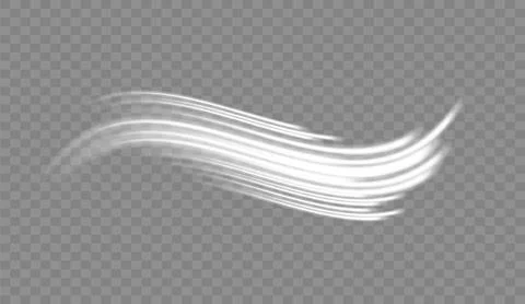 Glowing white speed lines. Motion High speed speed and blur. Dynamic lines Stock Illustration