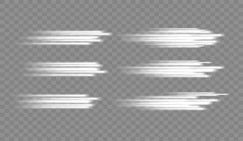 Glowing white speed lines. Motion High speed speed and blur. Dynamic lines Stock Illustration