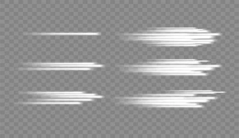 Glowing white speed lines. Motion High speed speed and blur. Dynamic lines Stock Illustration
