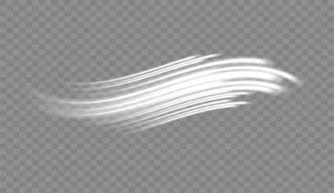 Glowing white speed lines. Motion High speed speed and blur. Dynamic lines Stock Illustration