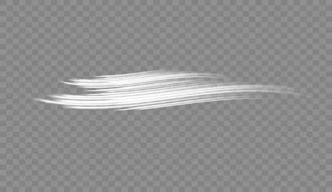 Glowing white speed lines. Motion High speed speed and blur. Dynamic lines Stock Illustration