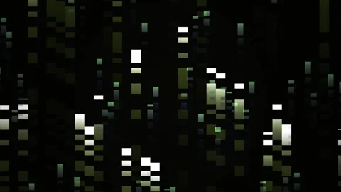 Glowing white squares on black background. Stock Footage 335112010