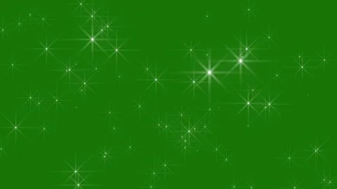 Glowing White Starburst Twinkle Animation on Green Screen Background, 4K Loop Video stock 337791071