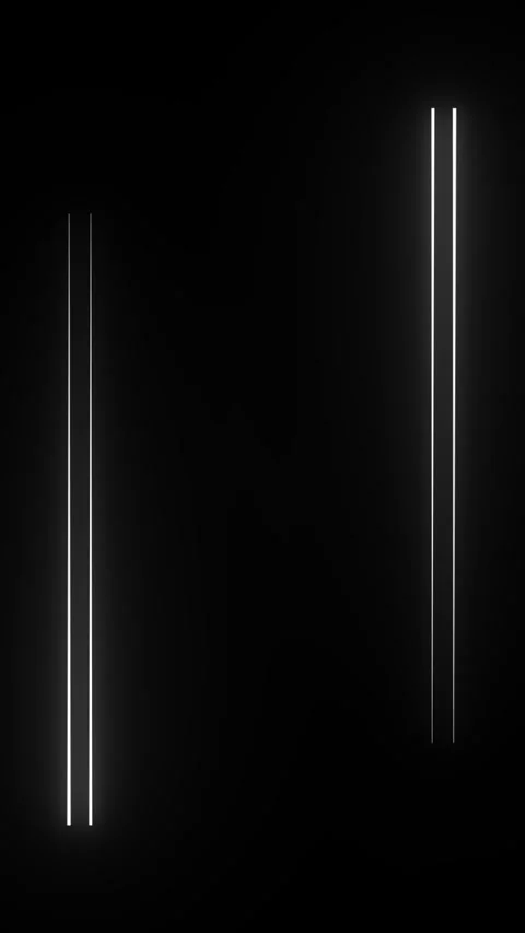 Glowing white vertical neon rectangular frame on black, gaming, tech animation 動画素材 335929337