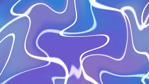 Glowing white wavy lines move fluidly across a blue and purple gradient Stock Footage 340831322
