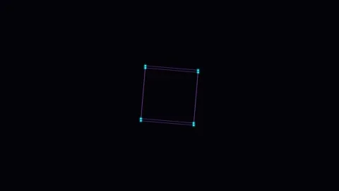 A glowing wireframe cube constructed from interconnected nodes in space 스톡 동영상 338310503
