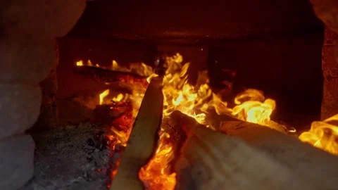 Glowing Wood Fire Heating Rum Distillery Kiln Stock Footage 341511998