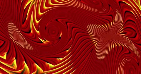 Glowing yellow and red rays on a dark background change, forming fiery patterns Stock Footage 221487937