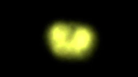 Glowing yellow aura on black background creates otherworldly atmosphere perfect Stock Illustration