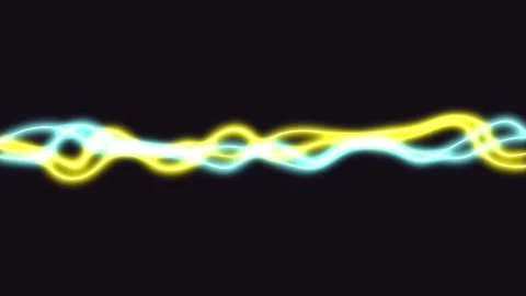 Glowing Yellow Blue Light Trails Animation. 스톡 동영상 331609959