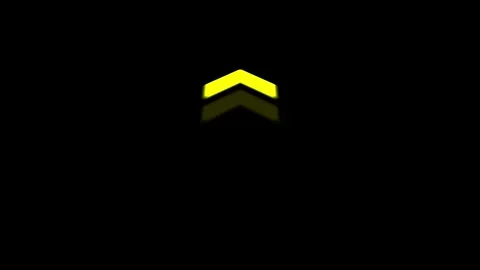 Glowing yellow chevron arrows move upward creating digital motion graphics .. Stock Footage 334829826