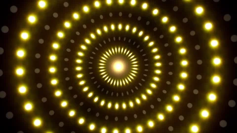 Glowing yellow circle dot lights overlay background 스톡 동영상 325331274