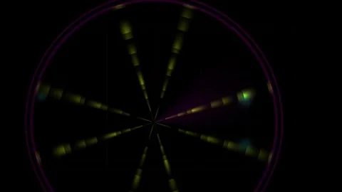 Glowing yellow clock hands spinning fast. Stock Footage 334529391