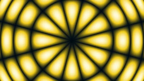 Glowing Yellow Concentric Circular Wave Motion Loop Vídeo Stock 340131659