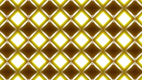 Glowing Yellow Diamond Pattern Lights Stock Footage 220235232