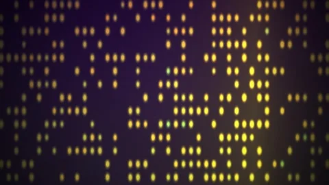 Glowing yellow dot matrix pattern on dark background. Stock Footage 335525555
