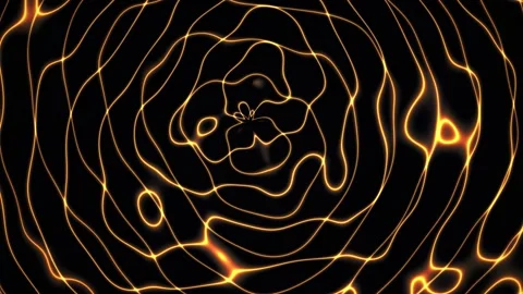 Glowing Yellow Electric Circuit Patterns. Stock Footage 333926675
