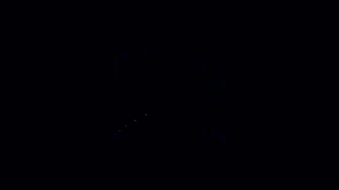 Glowing yellow energy ring loop on black background for abstract visualizatio Stock Footage 337162786