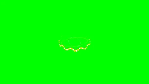 Glowing yellow light particles moving in a wavy path on green screen backgrou Stock Footage 340900338
